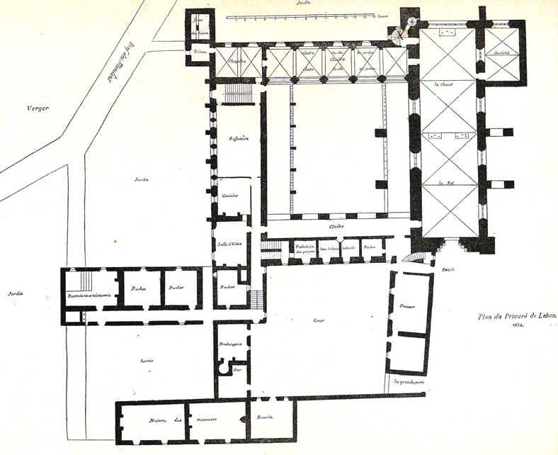 Plan du Prieur� de L�hon (1654)