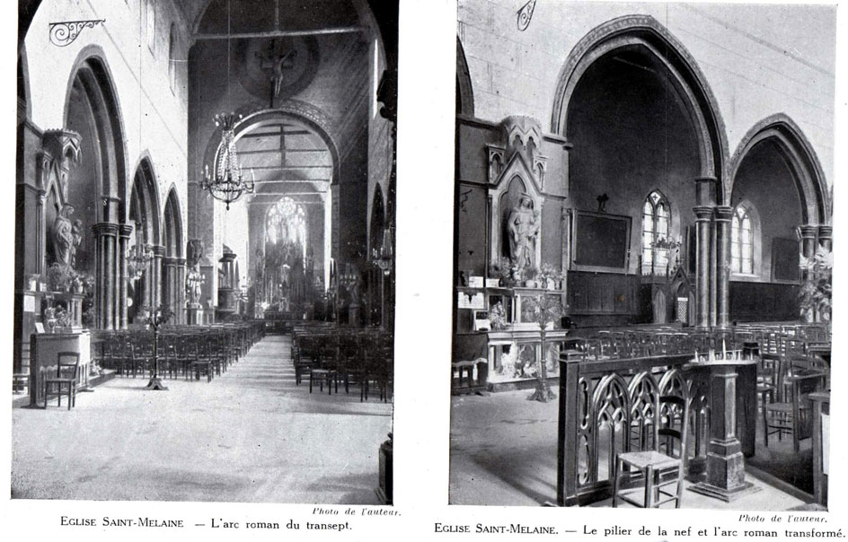 Rennes : �glise Saint-Melaine, ann�e 1928