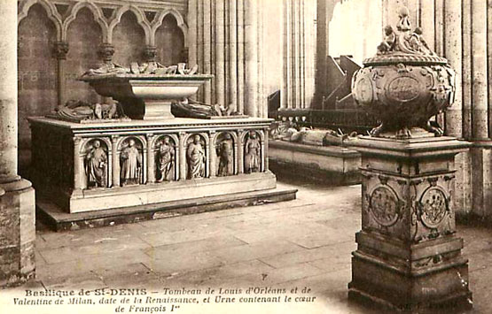 Basilique de Saint-Denis : tombeau de Louis d'Orl�ans et de Valentine de Milan