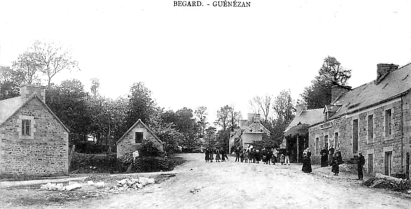 Ville de B�gard (Bretagne) : bourg de Gu�n�zan.