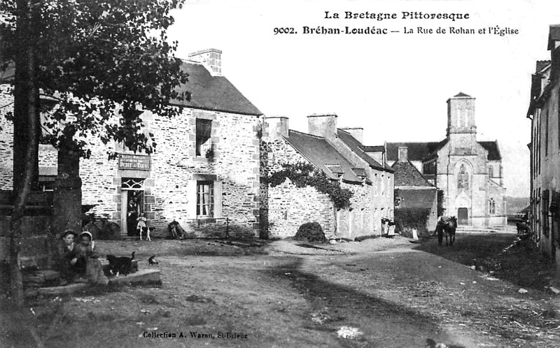 Ville de Br�han ou Br�han-Loud�ac (Bretagne).