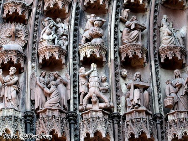 Cath�drale de Strasbourg : porte occidental central