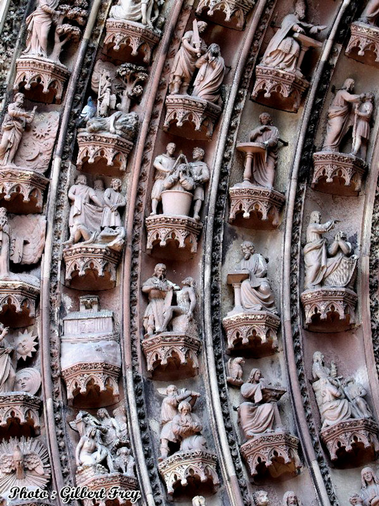 Cath�drale de Strasbourg : porte occidental central