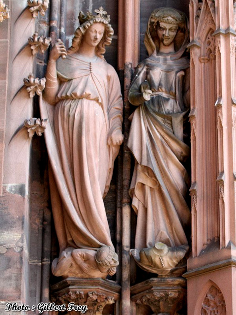 Cath�drale de Strasbourg : portail occidental Nord (gauche)