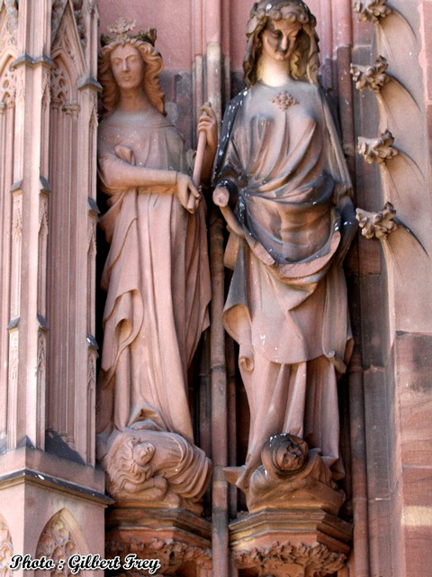 Cath�drale de Strasbourg : portail occidental Nord (gauche)