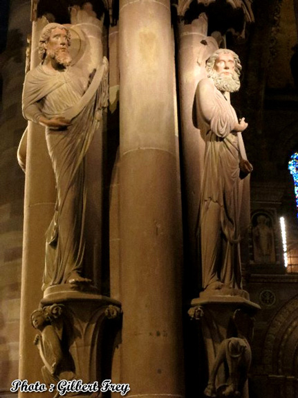 Cath�drale de Strasbourg : la colonne des Anges