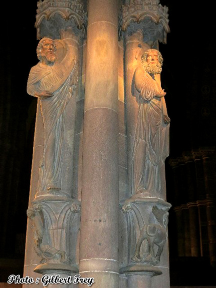 Cath�drale de Strasbourg : la colonne des Anges