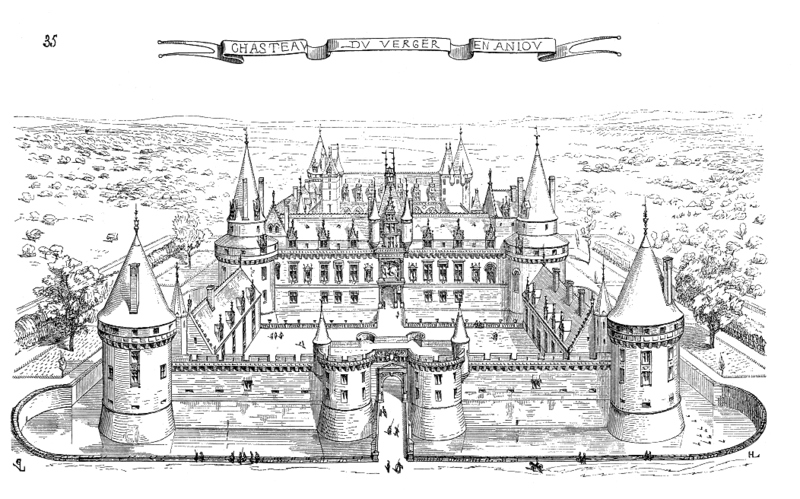 Ch�teau du Verger en Maine-et-Loire (gravure de 1856).
