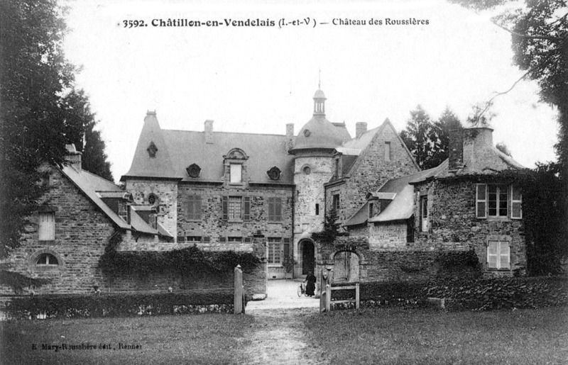 Ch�teau des Roussi�res � Ch�tillon-en-Vendelais (Bretagne).