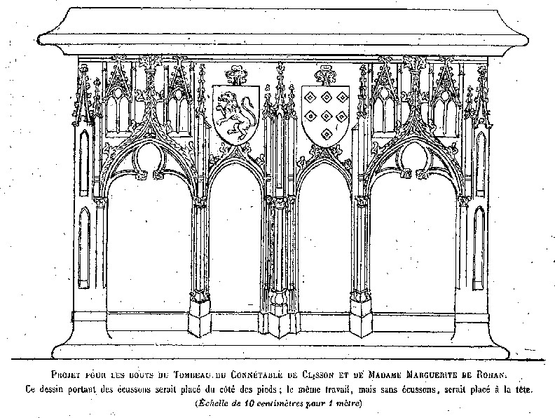 Josselin (Bretagne) : tombeau (ou c�notaphe ou gisant) d'Olivier de Clisson et de Marguerite de Rohan.