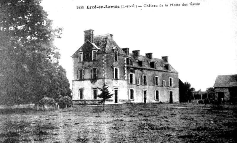 Ch�teau de la Motte des Vaux � Erc�-en-Lam�e (Bretagne).