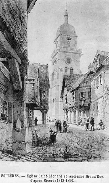 Ville de Foug�res (Bretagne) : �glise de Saint-L�onard.