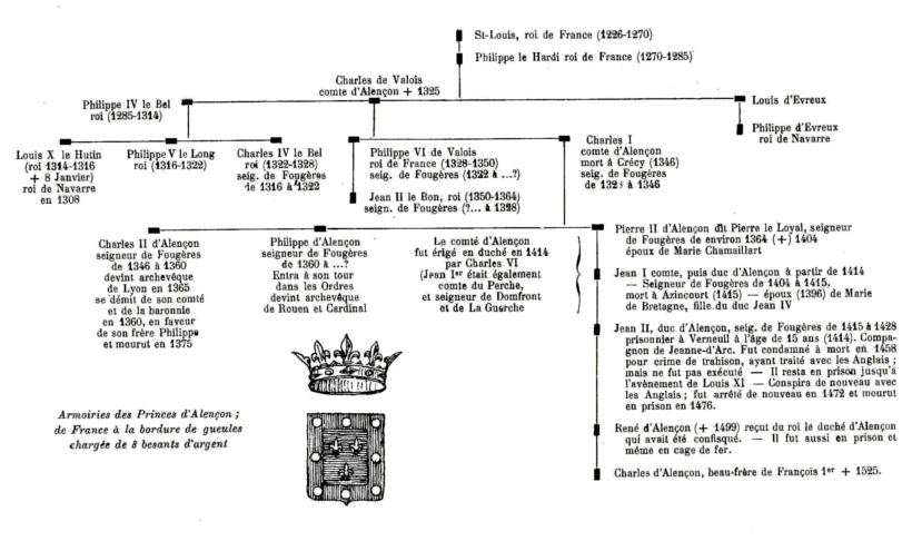G�n�alogie de la Maison d'Alen�on (Bretagne)