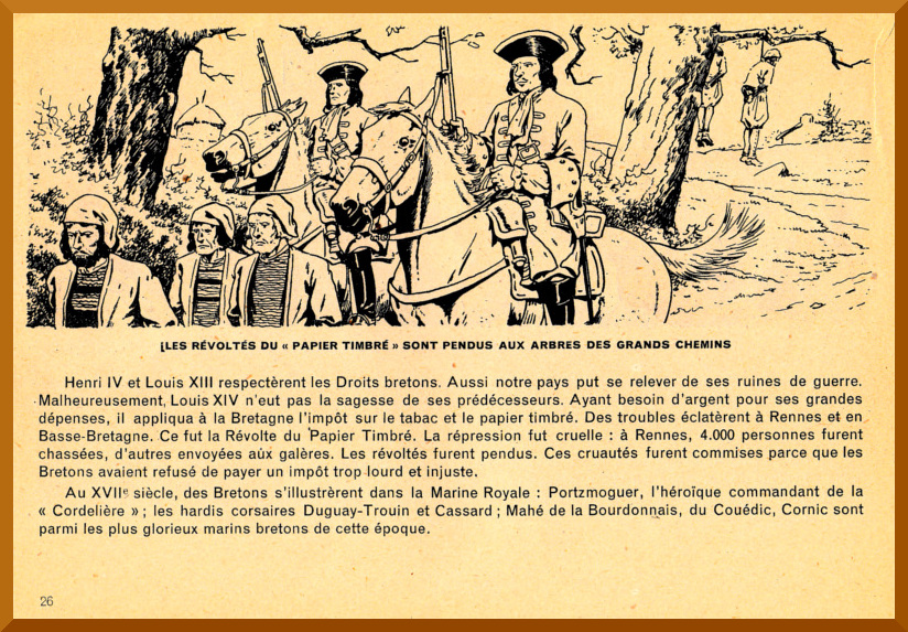 Les r�volt�s du " Papier Timbr� " sont pendus aux arbres des grands chemins.