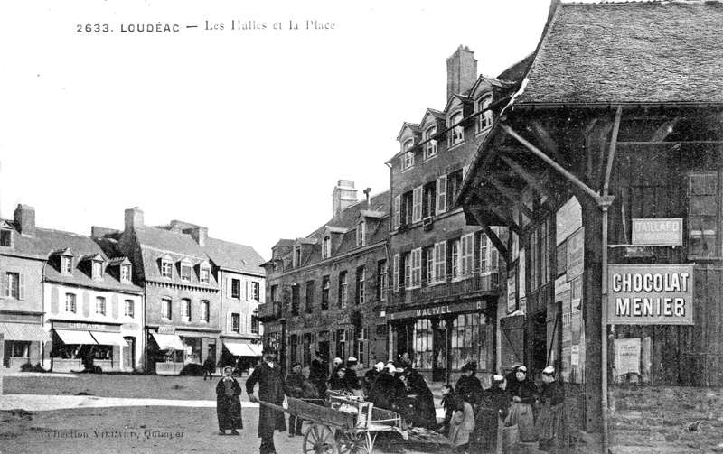Ville de Loud�ac (Bretagne).