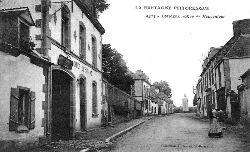 Ville de Loud�ac (Bretagne).