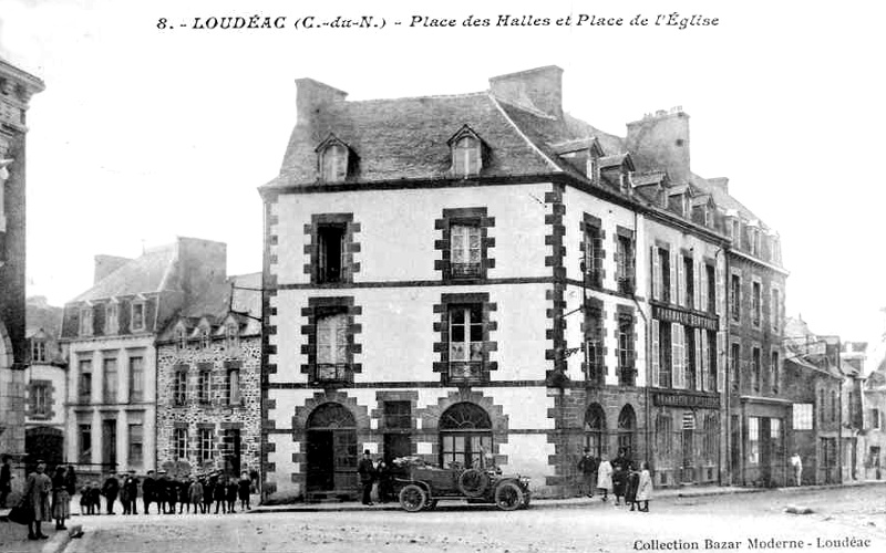 Ville de Loud�ac (Bretagne).