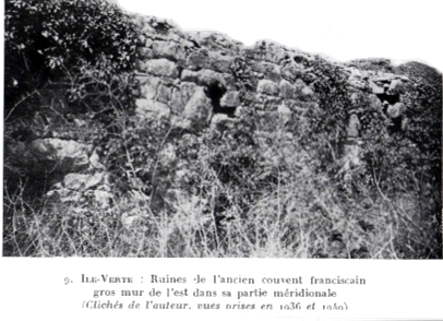 Ruines du monastère de l'île Verte (Bretagne).