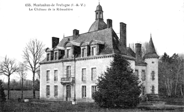 Ville de Montauban-de-Bretagne (Bretagne) : ch�teau de la Ribaudi�re.