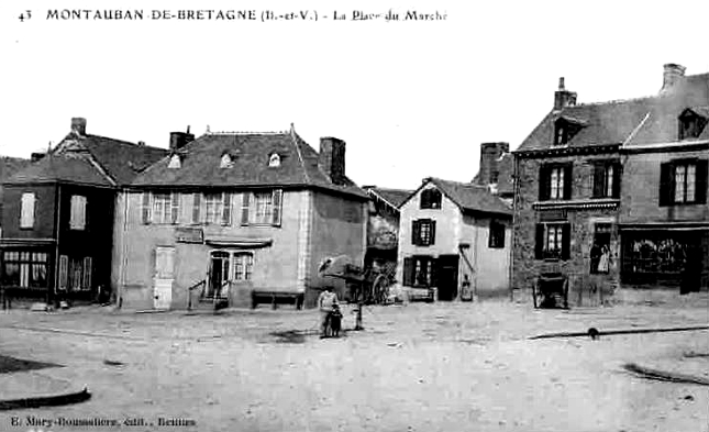 Ville de Montauban-de-Bretagne (Bretagne).