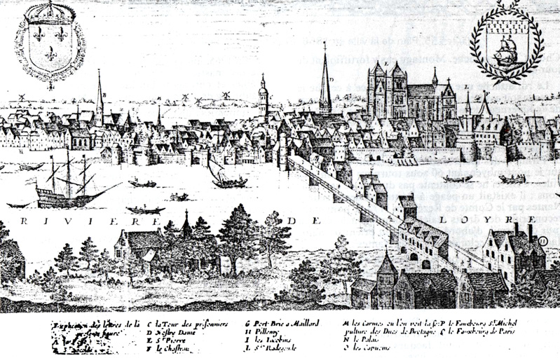 Nantes : vue de Nantes au XVI�me si�cle