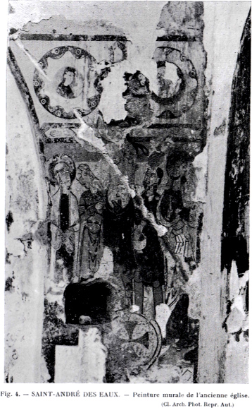 Saint-Andr� des Eaux : Peinture murale de l'ancienne �glise.