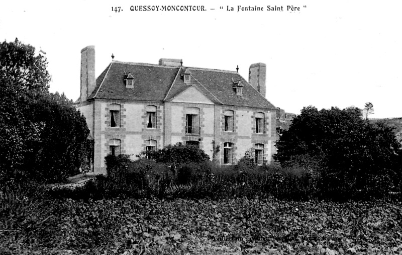 Ville de Quessoy (Bretagne) : manoir de la Fontaine Saint-P�re.