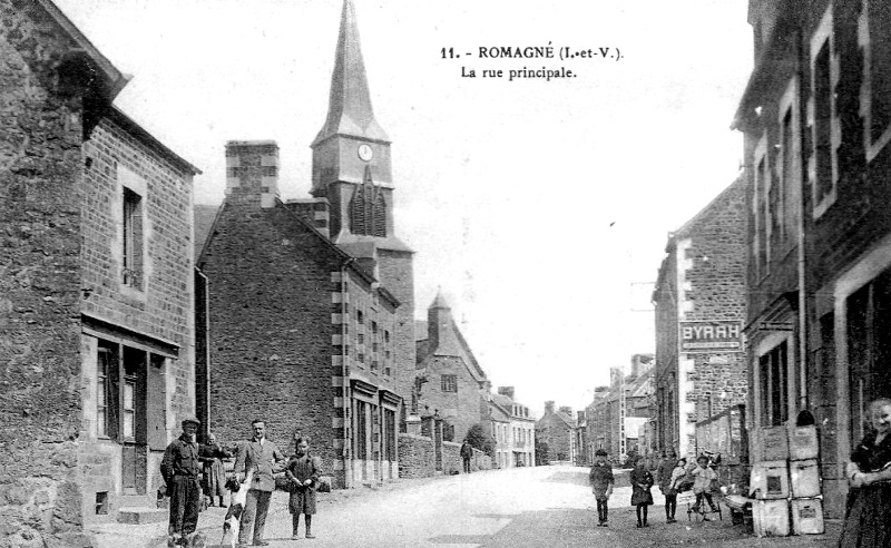 Ville de Romagn� (Bretagne).