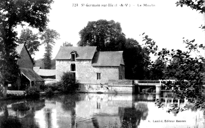 Moulin � Saint-Germain-sur-Ille (Bretagne).