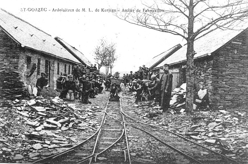 Ardoisi�res de Saint-Goazec (Bretagne).
