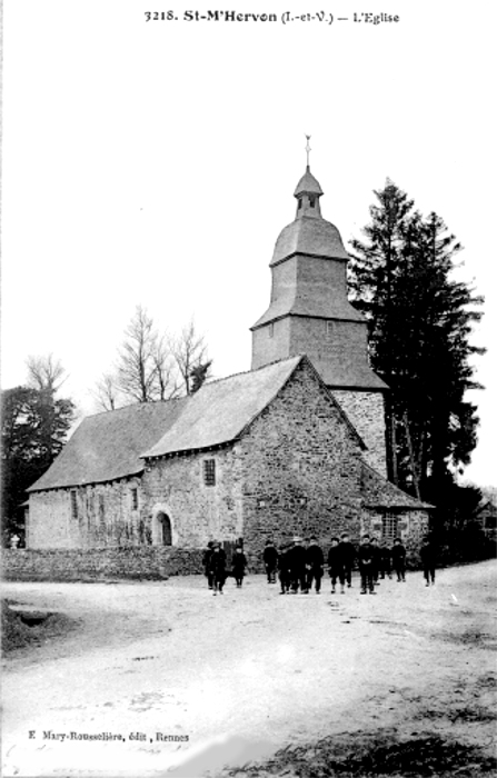 Ville de Saint-M'Hervon (Bretagne).