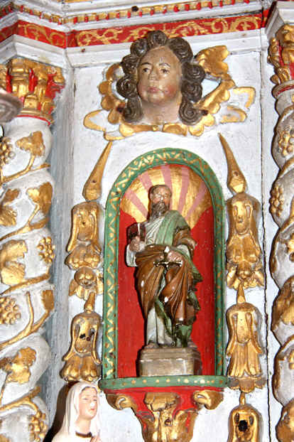 Retable de l'�glise Saint-Brandan � Tr�grom, en Bretagne