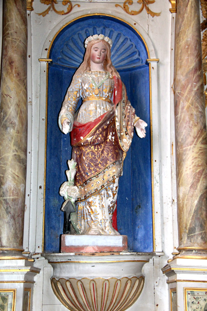 Retable de l'�glise Saint-Brandan � Tr�grom, en Bretagne