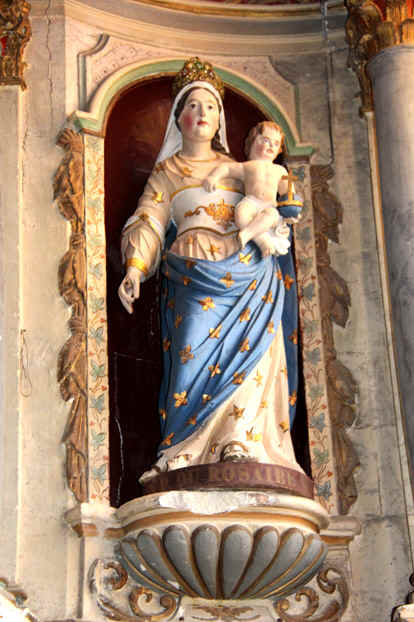 Retable du ma�tre-autel de l'�glise Saint-Brandan � Tr�grom, en Bretagne