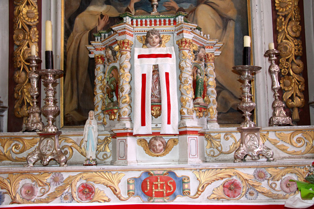 Retable de l'église Saint-Brandan à Trégrom, en Bretagne