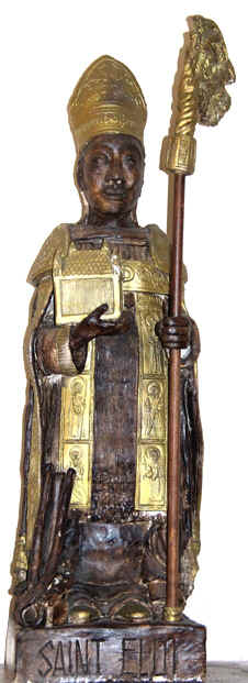 Statue de l'�glise Saint-Brandan � Tr�grom, en Bretagne