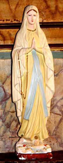 Statue de l'�glise Saint-Brandan � Tr�grom, en Bretagne