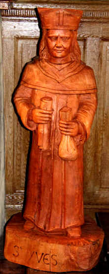 Statue de l'�glise Saint-Brandan � Tr�grom, en Bretagne
