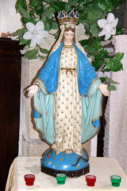Statue de l'�glise Saint-Brandan � Tr�grom, en Bretagne