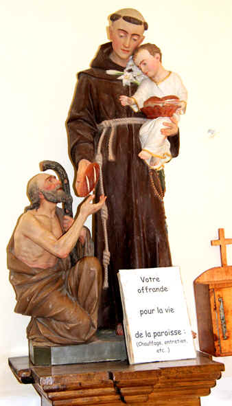 Statue de l'�glise Saint-Brandan � Tr�grom, en Bretagne