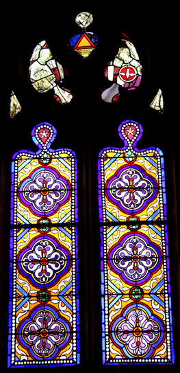 Vitrail de l'�glise Saint-Brandan � Tr�grom, en Bretagne